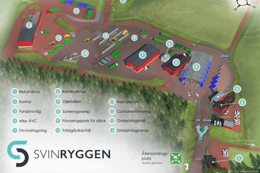 Områdeskarta över Svinryggen.